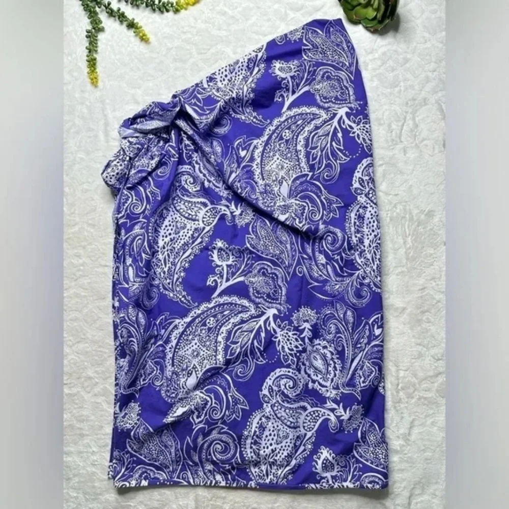 Mara Hoffman Organic Cotton Sarong In Purple Paisley Multi NWT